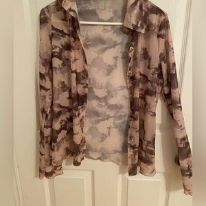 Women’s brown button up